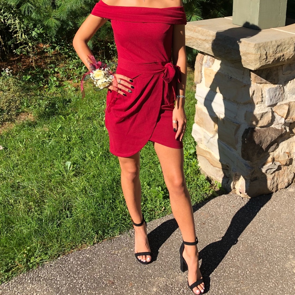 Burgundy formal dress